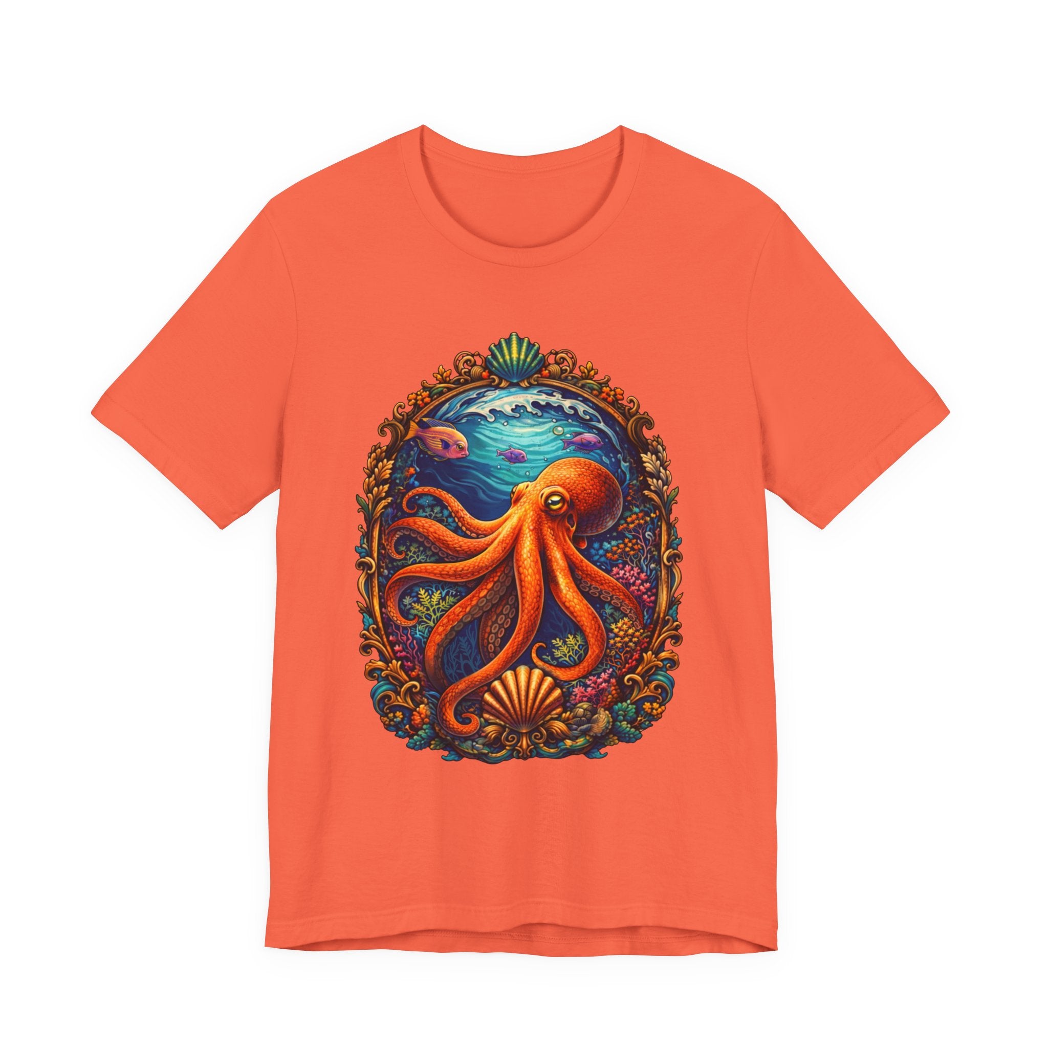 Octopus Ocean Art Tee — Vibrant Marine Life Graphic T-Shirt