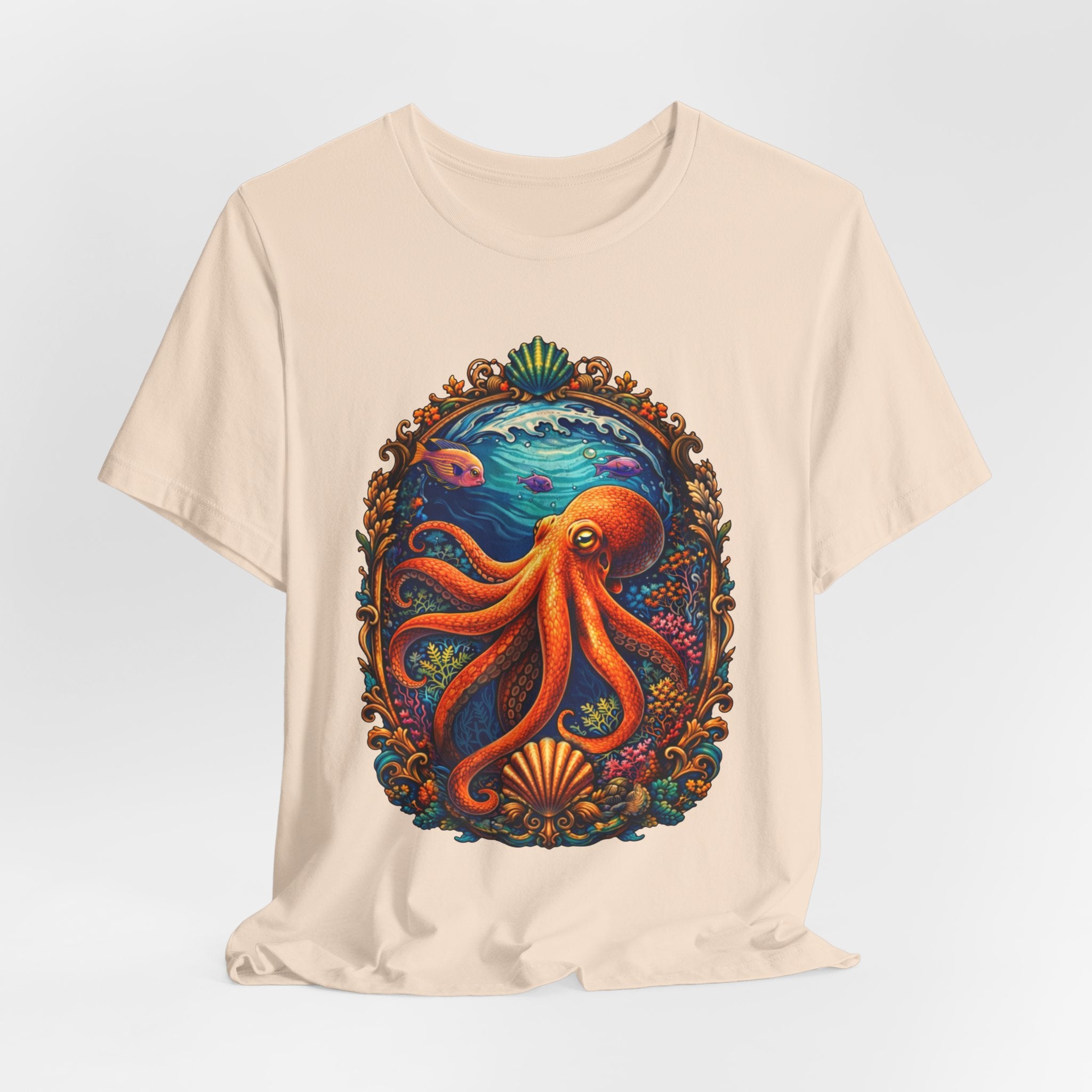 Octopus Ocean Art Tee — Vibrant Marine Life Graphic T-Shirt