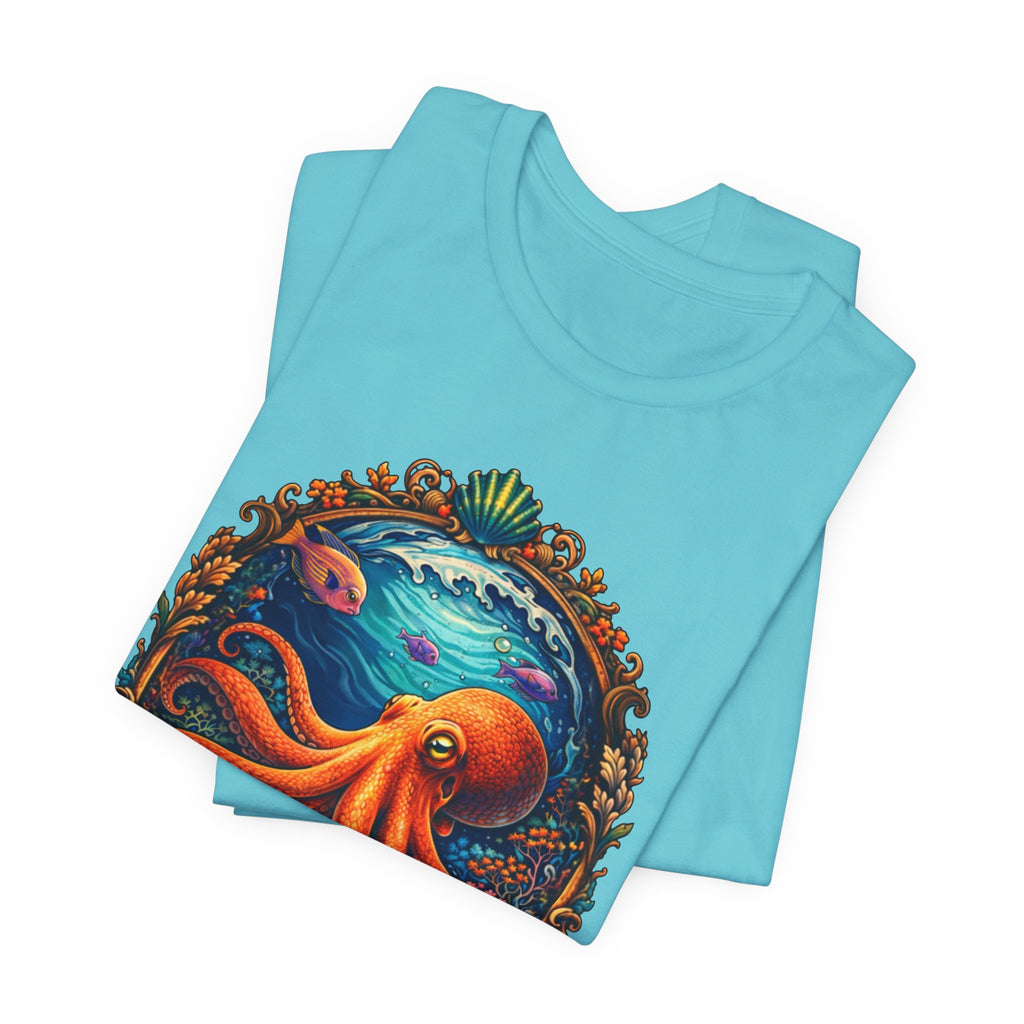 Octopus Ocean Art Tee — Vibrant Marine Life Graphic T-Shirt