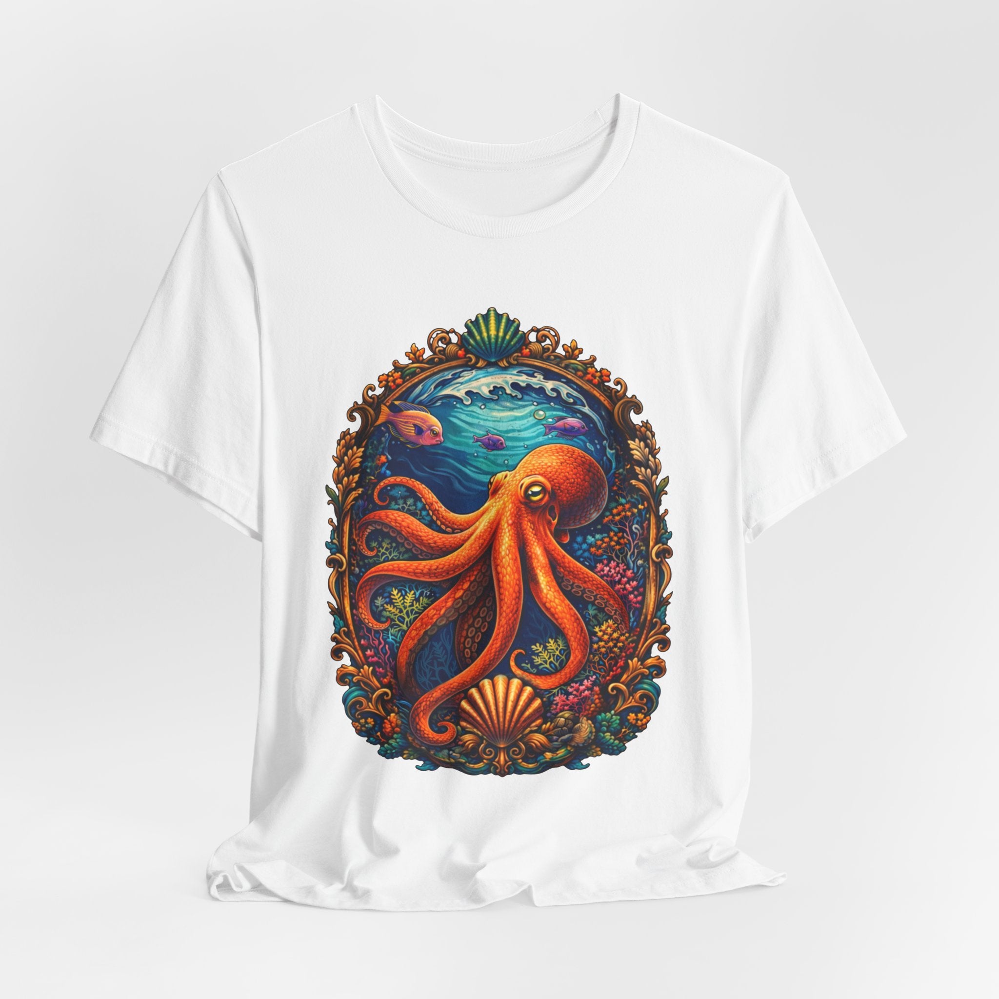 Octopus Ocean Art Tee — Vibrant Marine Life Graphic T-Shirt