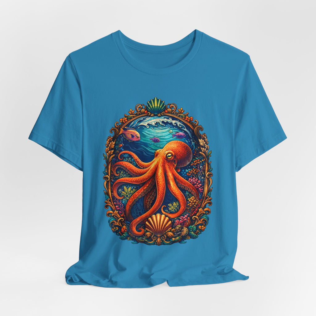 Octopus Ocean Art Tee — Vibrant Marine Life Graphic T-Shirt
