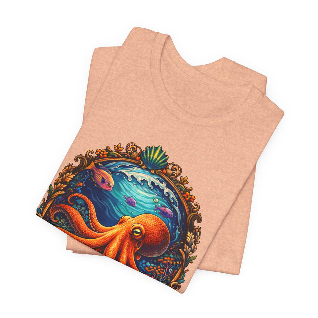 Octopus Ocean Art Tee — Vibrant Marine Life Graphic T-Shirt