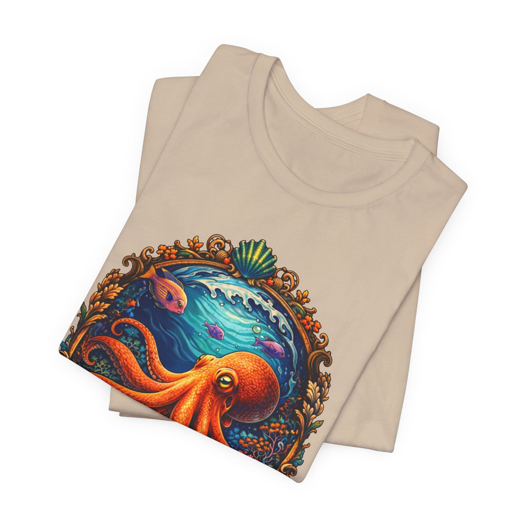 Octopus Ocean Art Tee — Vibrant Marine Life Graphic T-Shirt