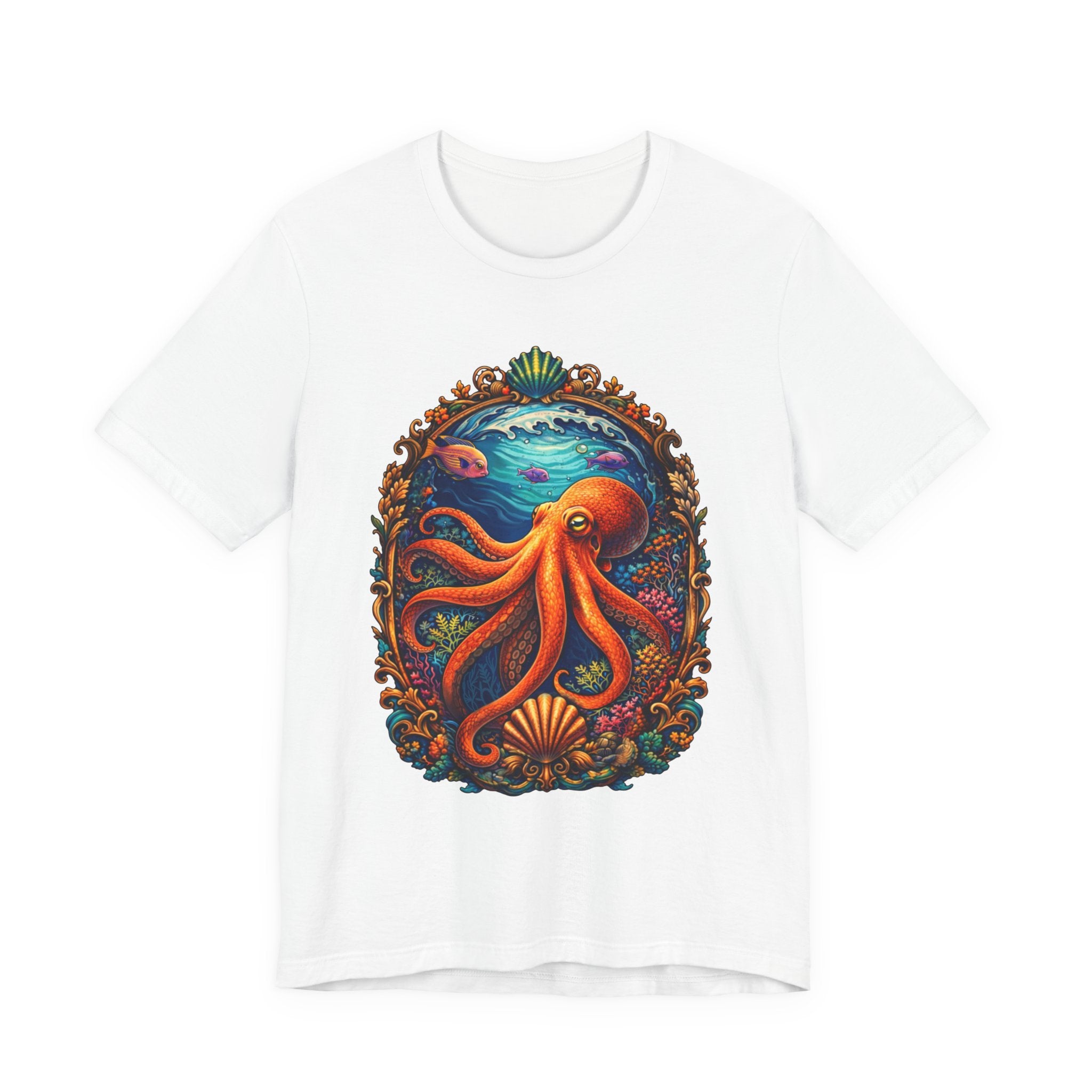 Octopus Ocean Art Tee — Vibrant Marine Life Graphic T-Shirt