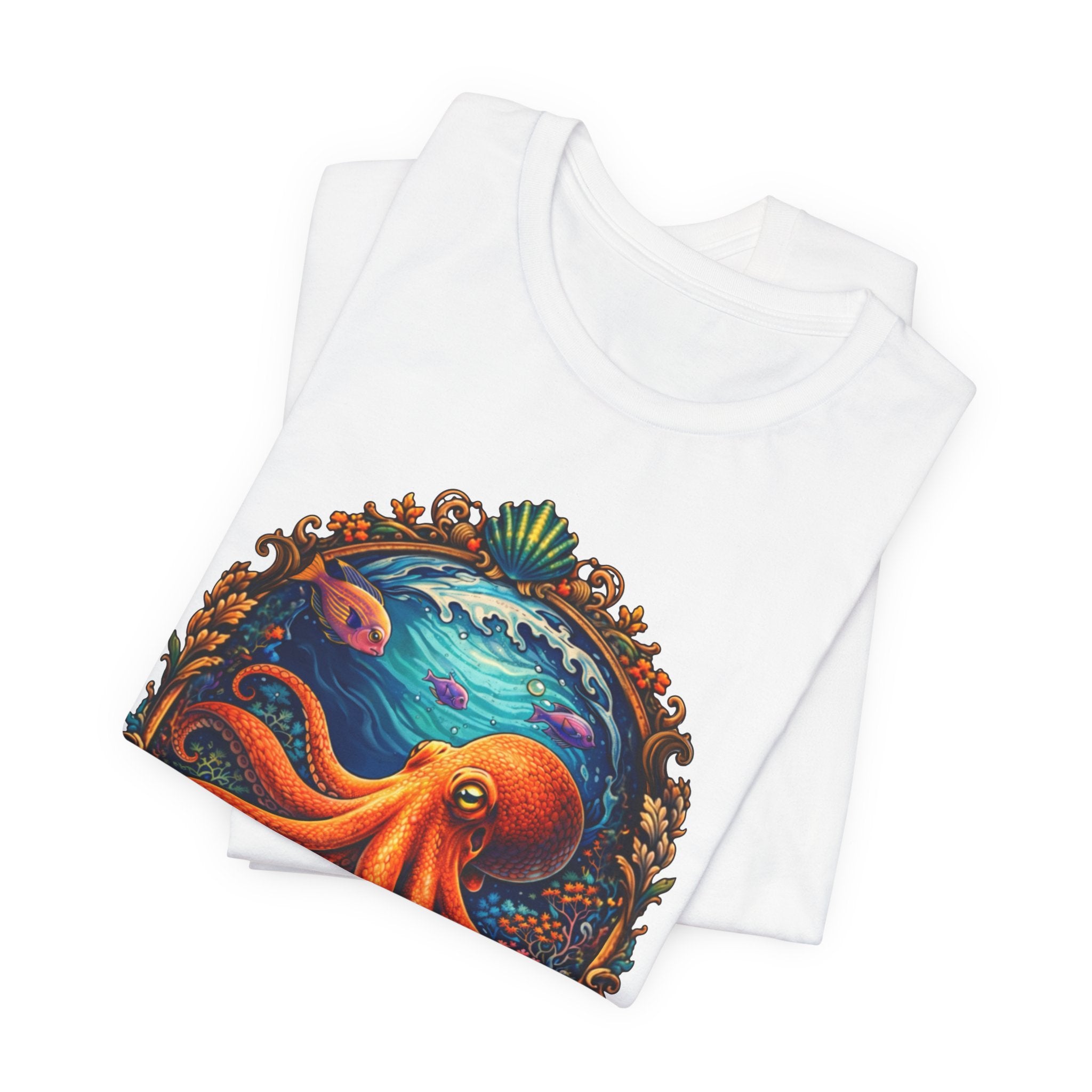 Octopus Ocean Art Tee — Vibrant Marine Life Graphic T-Shirt