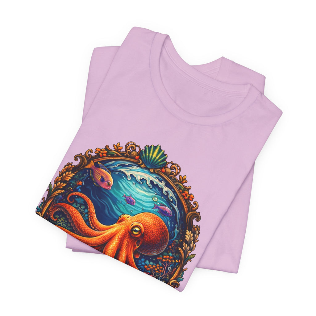 Octopus Ocean Art Tee — Vibrant Marine Life Graphic T-Shirt