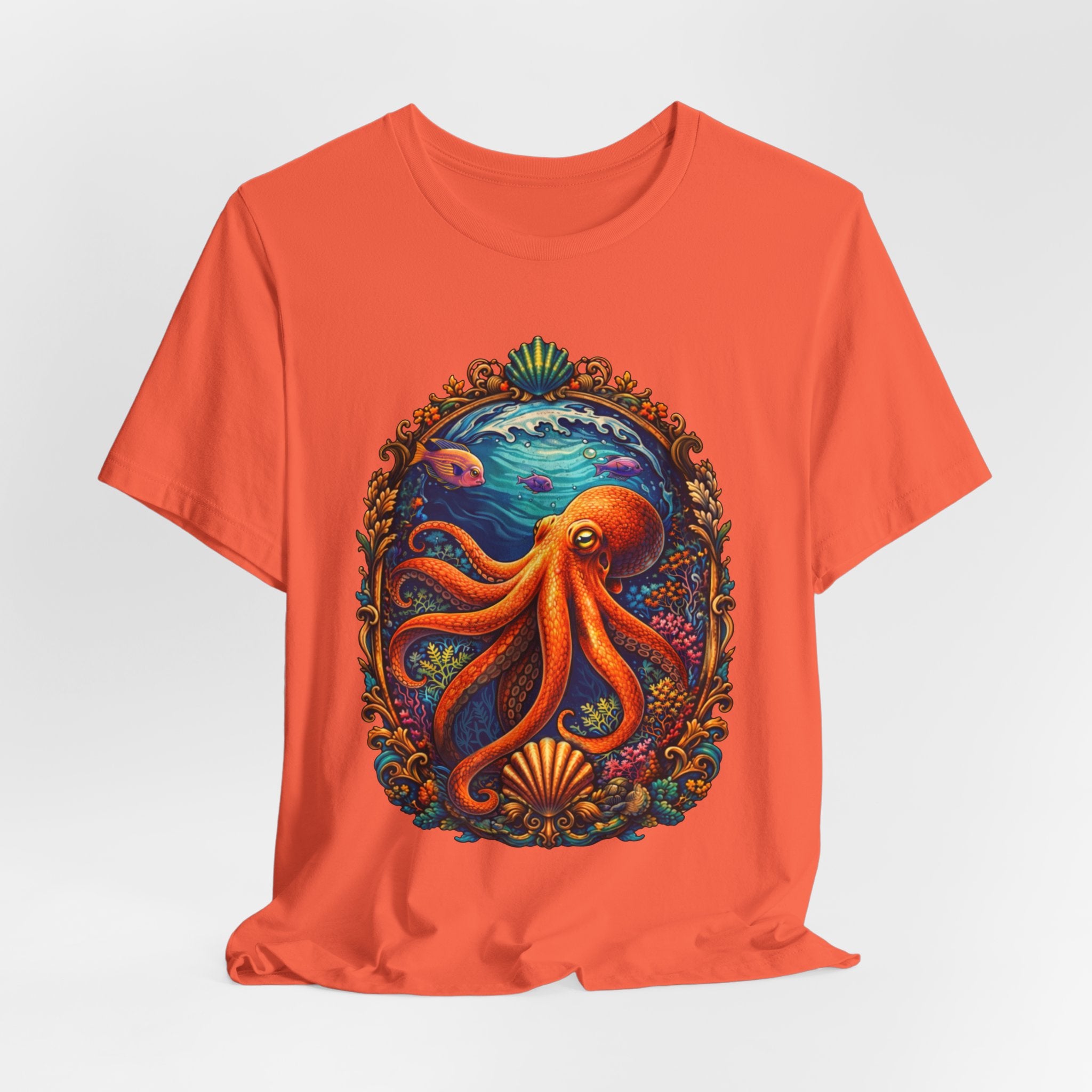 Octopus Ocean Art Tee — Vibrant Marine Life Graphic T-Shirt