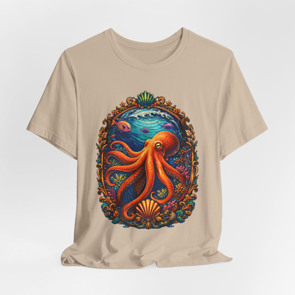 Octopus Ocean Art Tee — Vibrant Marine Life Graphic T-Shirt