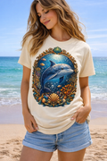 Dolphin Undersea Scene T-Shirt — Ocean Wildlife Graphic Tee
