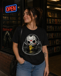 HorrorTee — Jason Mask Float with Rubber Duck Graphic T-Shirt