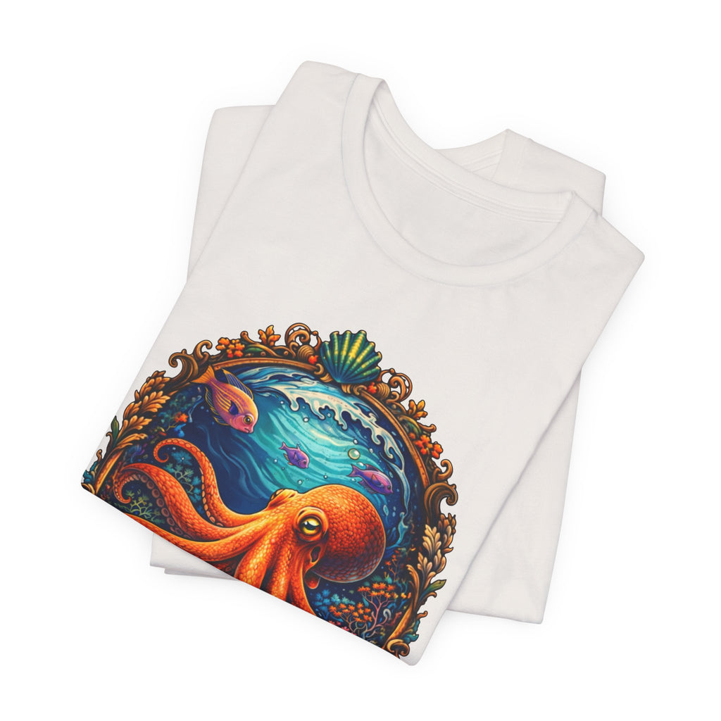 Octopus Ocean Art Tee — Vibrant Marine Life Graphic T-Shirt