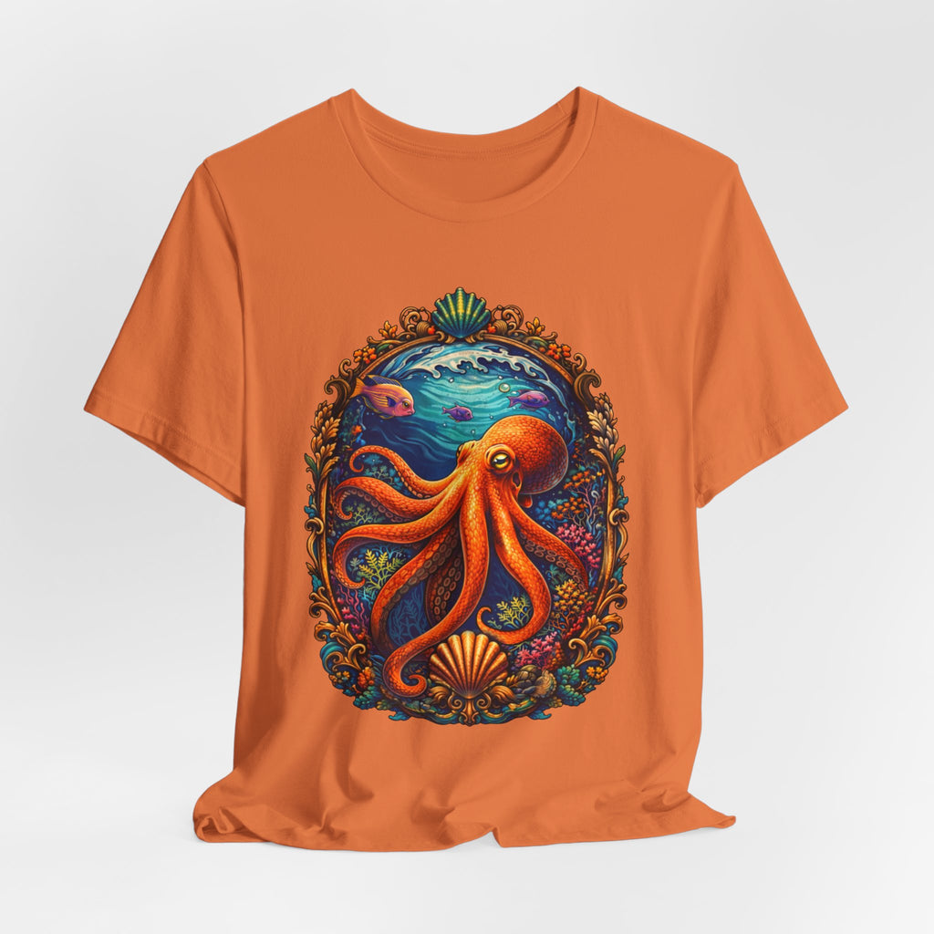 Octopus Ocean Art Tee — Vibrant Marine Life Graphic T-Shirt