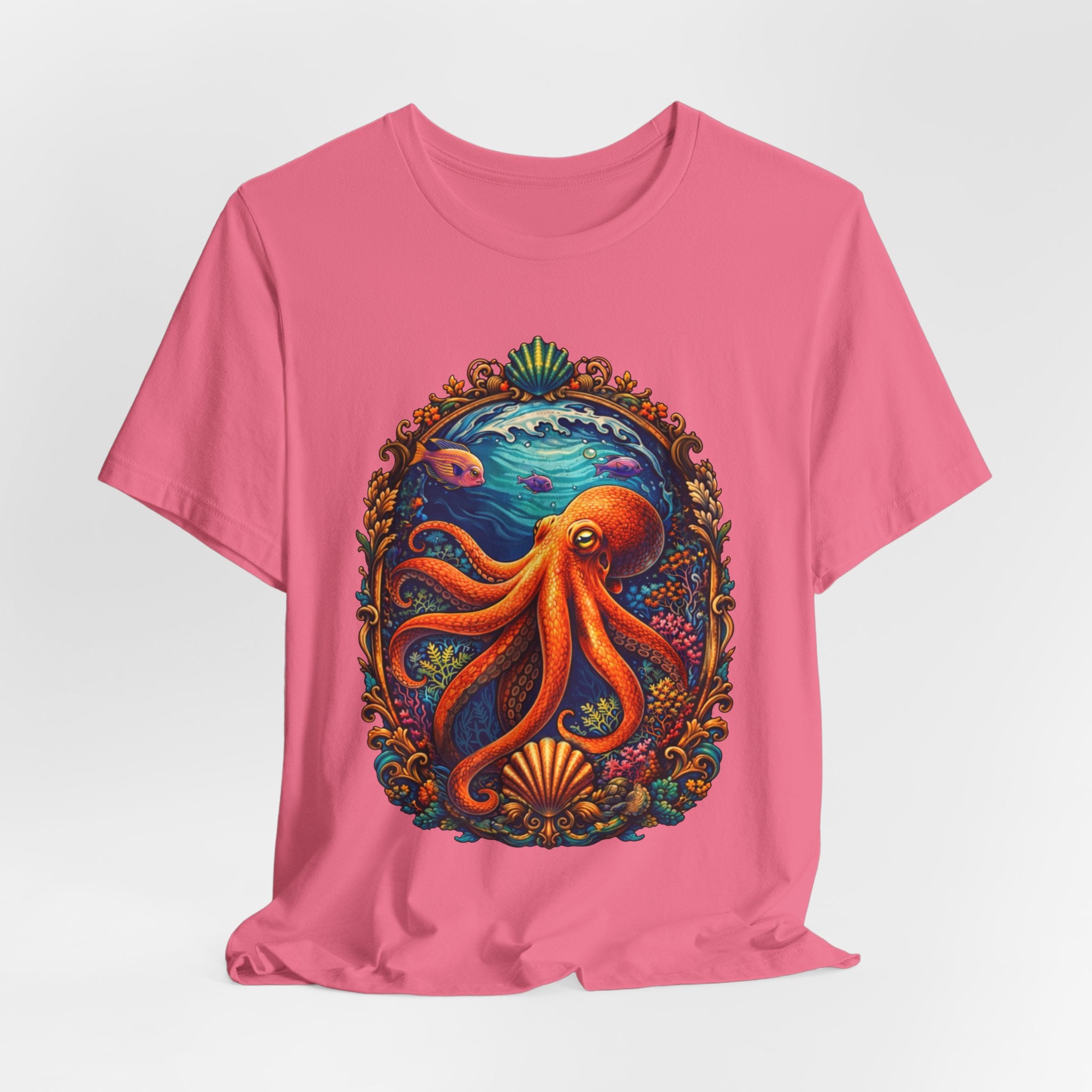 Octopus Ocean Art Tee — Vibrant Marine Life Graphic T-Shirt
