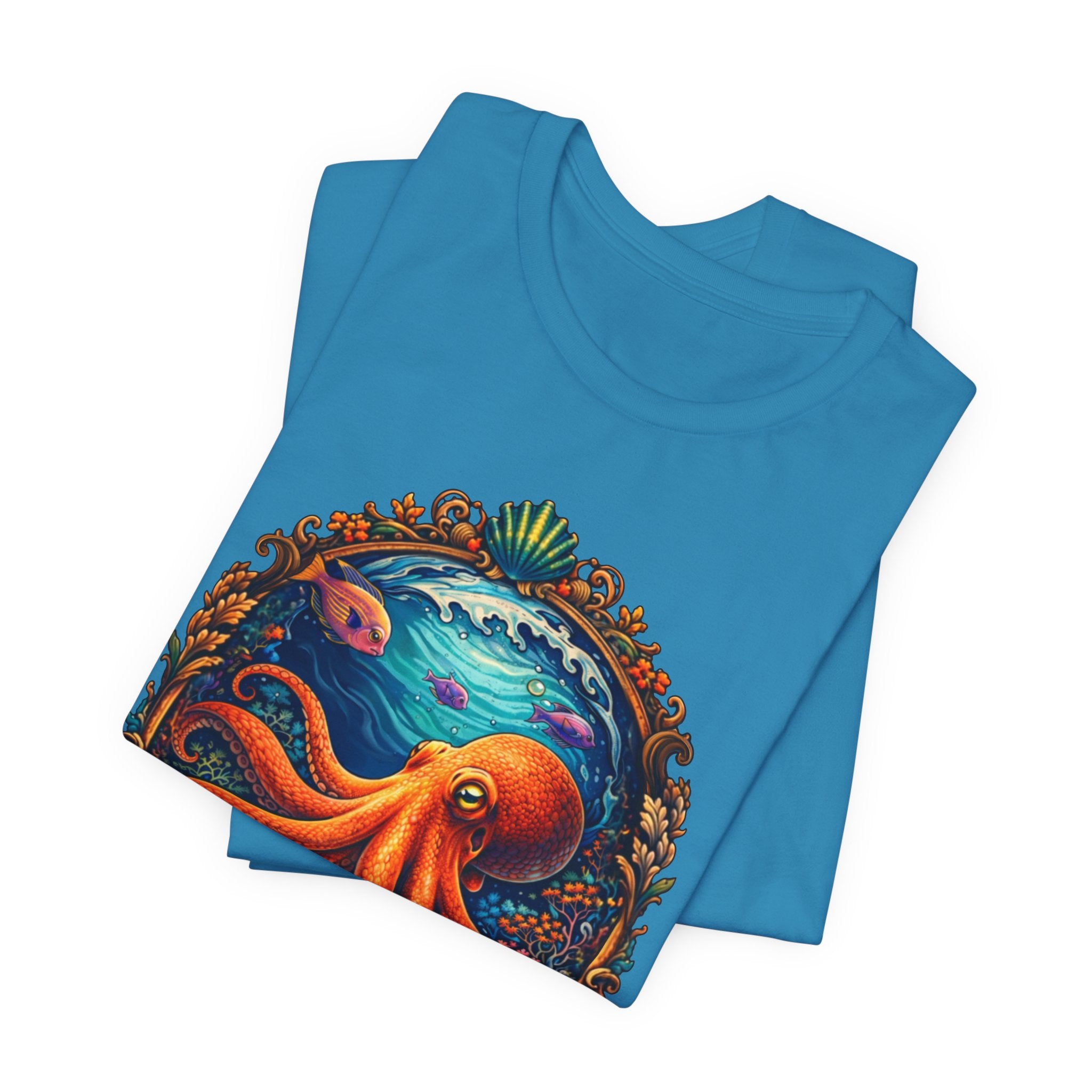 Octopus Ocean Art Tee — Vibrant Marine Life Graphic T-Shirt