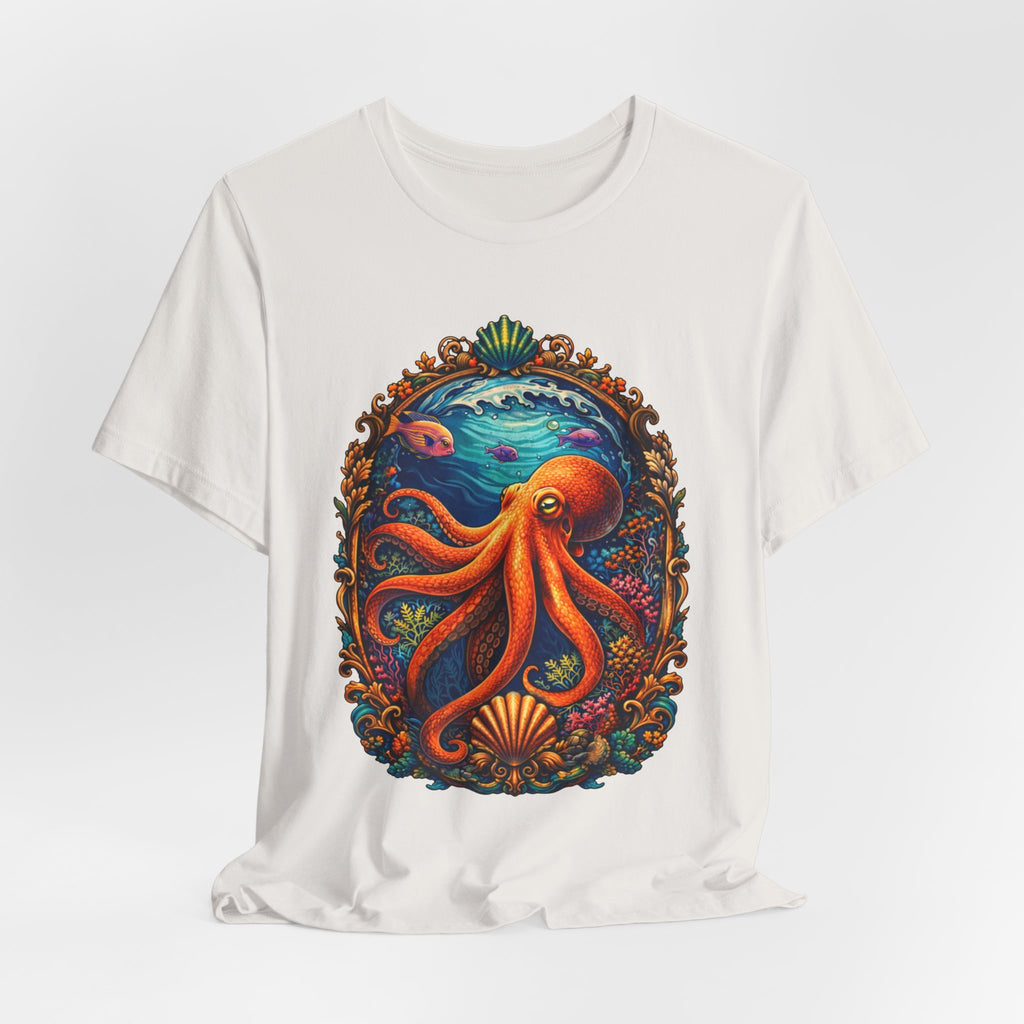 Octopus Ocean Art Tee — Vibrant Marine Life Graphic T-Shirt