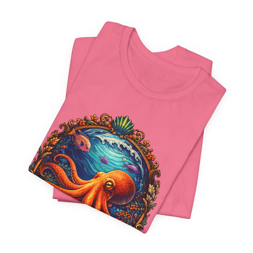 Octopus Ocean Art Tee — Vibrant Marine Life Graphic T-Shirt